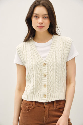 Natural Classic Crew Neck Sweater Vest