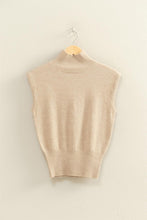 Load image into Gallery viewer, Taupe High Neck Slvls Knit Top