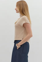 Load image into Gallery viewer, Knit Mock Neck SS Top