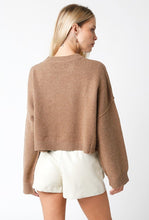 Load image into Gallery viewer, Crew Neck Knit Basic Sweater Mocha