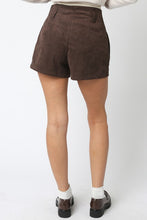 Load image into Gallery viewer, Brown Suede Shorts w/ Belt Loops
