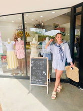 Load image into Gallery viewer, Soft Button Down Shirt + Shorts Set Blue