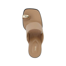 Load image into Gallery viewer, MIA Nude Leather Gold Toe Heel