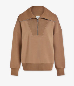 Varley Catherine Half Zip Sweat-Golden Bronze