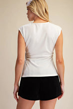 Load image into Gallery viewer, Ivory Wrap V-Neck Top