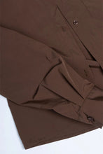 Load image into Gallery viewer, Rolled Sleeve Button Up Blouse Chocolate