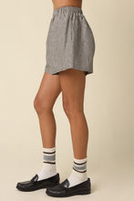 Load image into Gallery viewer, Black Taupe Striped Top + Short Set