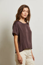 Load image into Gallery viewer, Perfect White Tee Cocoa SS Satin Crew Neck Tee