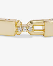 Load image into Gallery viewer, Melinda Maria Ashley Lock Cuff 6mm- Gold/White