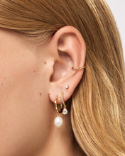 Load image into Gallery viewer, Ana Luisa Pearl Hoops- Medium Frida
