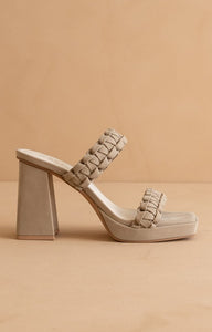 Taupe Braided Platform Heel