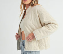 Load image into Gallery viewer, Bone Quilted Zip Up Jacket