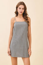 Load image into Gallery viewer, Black Gingham Spag. Strap Mini Dress