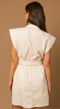 Load image into Gallery viewer, Ecru Muscle Shoulder Utility Dress
