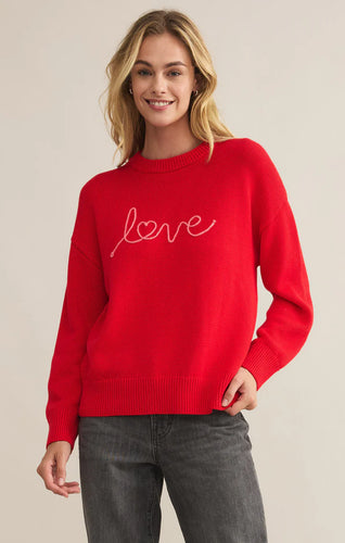 Z Supply Love Notes Boyfriend Sweater