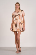 Load image into Gallery viewer, Neutral Prism Print Collared Full Zip Dress