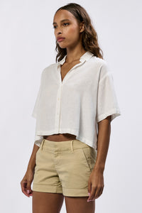 DJD White Ansel SS Button Down Shirt