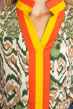 Load image into Gallery viewer, Lt. Olive Printed Stripe Placket V-Neck Top