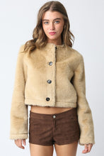 Load image into Gallery viewer, Light Khaki Fur Jacket