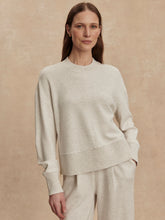 Load image into Gallery viewer, Varley Philippe Cropped Sweat- Ivory Marl