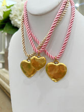 Load image into Gallery viewer, Cord Necklace w/Gold Pendant