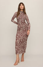 Load image into Gallery viewer, Z Supply Velvet Rouge Sevilla Zebra Mesh Midi Dress