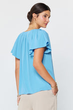Load image into Gallery viewer, Flutter Slv Blouse Faded Blue