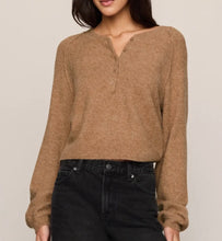 Load image into Gallery viewer, Z Supply Golden Caramel Westmont Henley Sweater