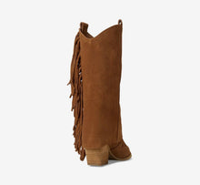 Load image into Gallery viewer, MIA Tan Suede Fringe Boot