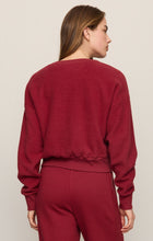 Load image into Gallery viewer, Z Supply Red Dahlia Clubhouse Textured Sweatshirt