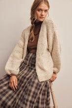 Load image into Gallery viewer, Oatmeal Cozy Balloon Slv Cardigan