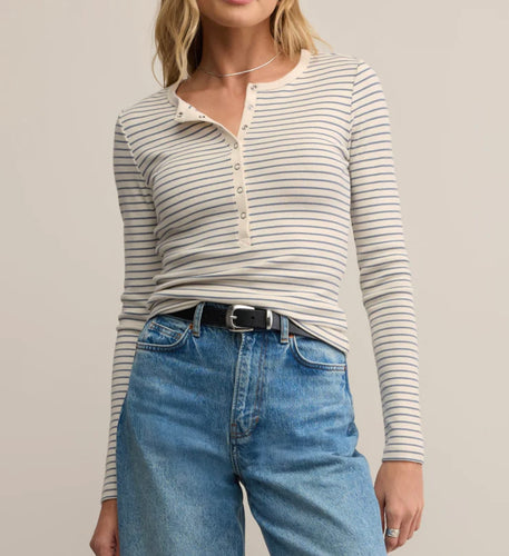 Z Supply Crystal Stella Striped Henley Top