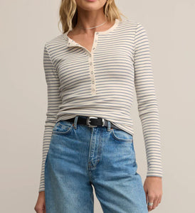 Z Supply Crystal Stella Striped Henley Top