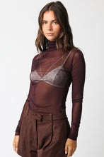 Load image into Gallery viewer, Maroon LS Mesh Top