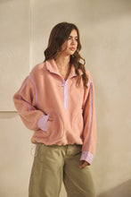 Load image into Gallery viewer, Mauve/Lt. Pink Fleece Zipper Pullover
