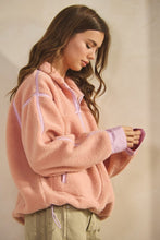 Load image into Gallery viewer, Mauve/Lt. Pink Fleece Zipper Pullover