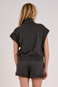 Black Zipper Vest