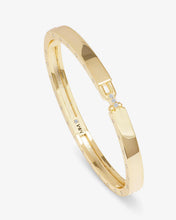 Load image into Gallery viewer, Melinda Maria Ashley Lock Cuff 6mm- Gold/White
