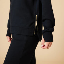 Load image into Gallery viewer, Softies Black DreamTech Crew Tunic w/ Side Zip + Pant Set
