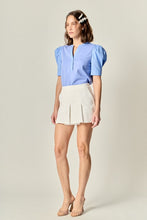 Load image into Gallery viewer, Powder Blue Mixed Media Top