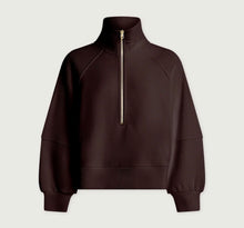 Load image into Gallery viewer, Varley Milano Half Zip Sweat- Coffee Bean