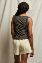 Load image into Gallery viewer, Perfect White Tee Vintage Black Cotton Binded Tank Top