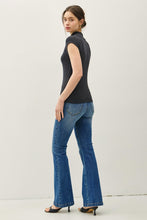 Load image into Gallery viewer, Heather Charcoal Ultra Soft Mock Neck Slvls Top