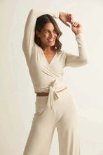 Load image into Gallery viewer, Oatmeal Studio Wrap Top