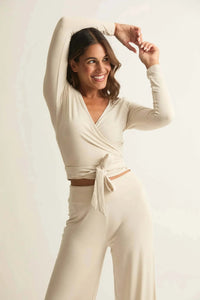 Oatmeal Studio Wrap Top