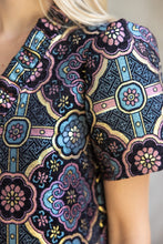 Load image into Gallery viewer, Multi V-Neck Mandala Jaquard Dress