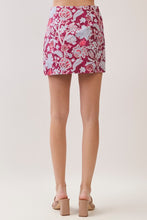 Load image into Gallery viewer, Maroon Floral Print Mini Skirt