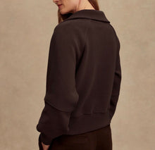 Load image into Gallery viewer, Varley Milano Half Zip Sweat- Coffee Bean