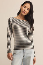 Load image into Gallery viewer, Z Supply Black Pristine Striped Tee