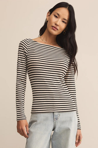 Z Supply Black Pristine Striped Tee